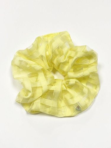 Cottoncandy check scrunchie - August Harmony - Modalova