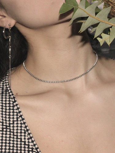 Box Chain Necklace Silver - August Harmony - Modalova