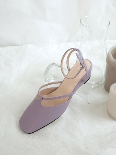 T Strap Wedges Slingback Lilac - february second - Modalova