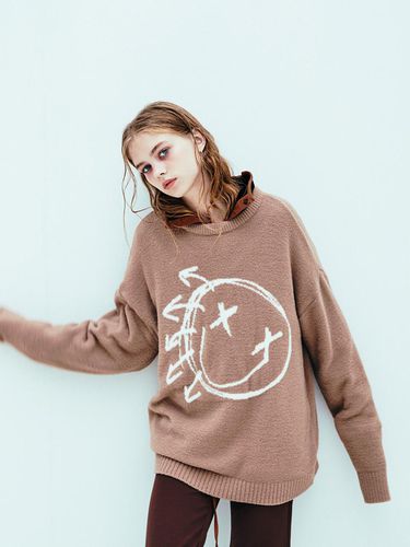 Smile Pullover Coco Brown - WOOZO - Modalova