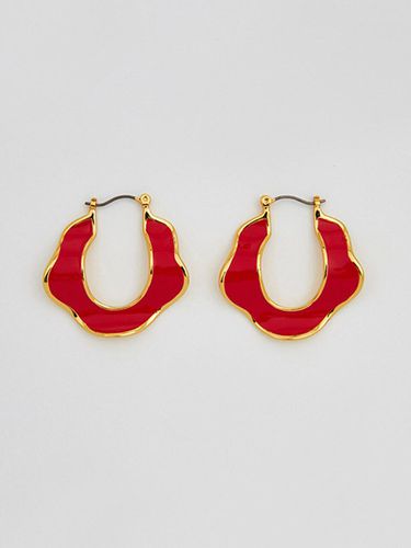 Petals Hoop Earrings_Red - viollina - Modalova