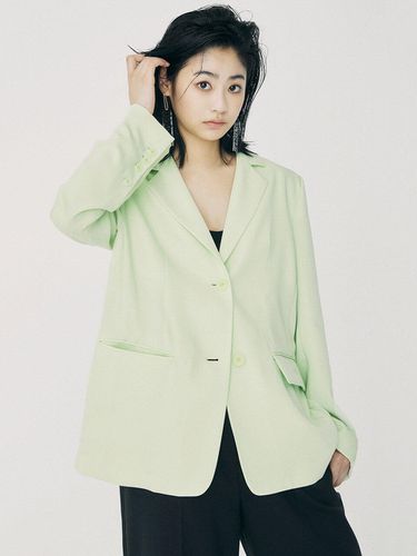 Zigzag Pointed Jacket_Lime - ONNE - Modalova