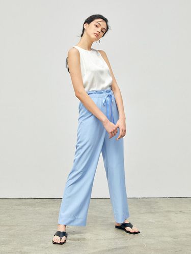 Banded Waist Ribbon Pants_Light Blue - ONNE - Modalova