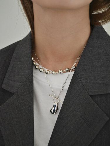 White chain bean_necklace - nuavo - Modalova