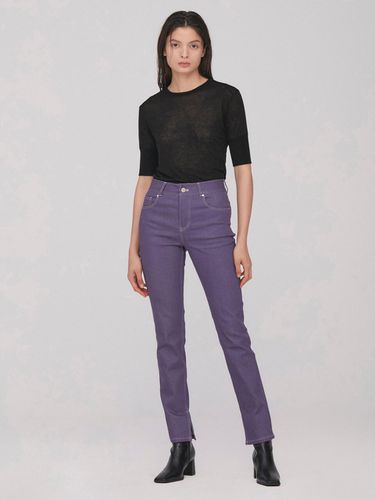 Alexa Slit Straight Pants_Purple - BLUV - Modalova