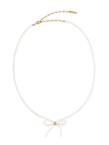 Pearl Ribbon Choker Necklace_NZ1096 - TATIANA - Modalova