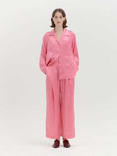 Silk Wide Leg Pants_Pink - EENK - Modalova