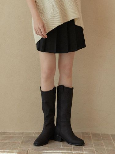 Mouth long boots - black nubuck - lilyshoe - Modalova