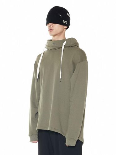 High Neck Oversized Hoodie_Khaki - DGNAK12 - Modalova