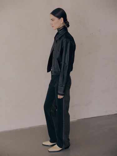 Twisted Tone on tone Slim Jeans_Black - LEUNI - Modalova