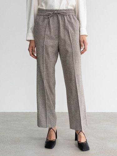 DRAWSTRING WOOL-BLEND TROUSERS () - Gouache - Modalova