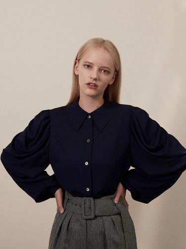 Puff sleeve Blouse 001 Navy - MUDIDI - Modalova