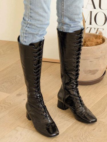 Brogue Long Boots_Black - NONETHELESS - Modalova