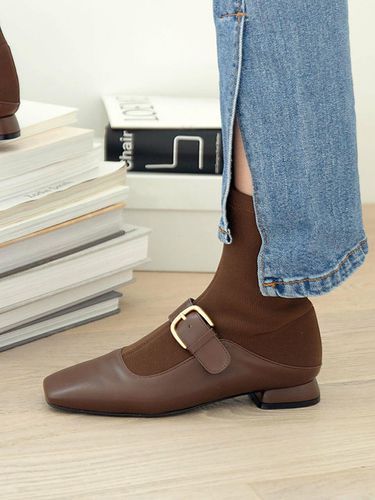 Mary-Jane Socks Boots_Chocolate - NONETHELESS - Modalova