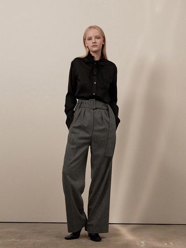 Highwaist belted pants 002 Gray - MUDIDI - Modalova