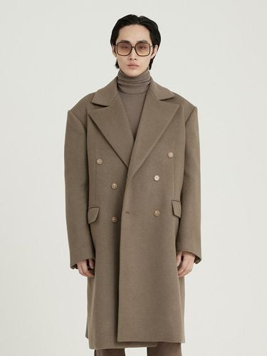 Oversized Double Coat Beige - sunnus - Modalova