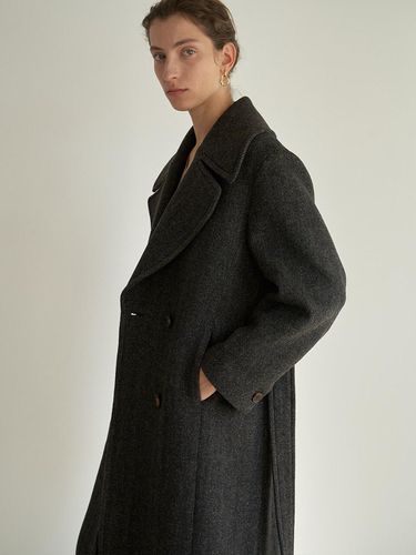 TTW Wool Double Breasted Long Coat_2 colors - MOHAN - Modalova