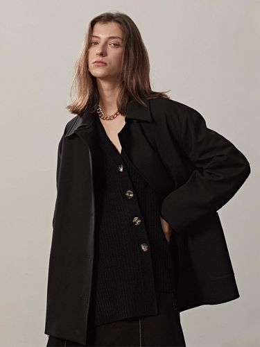 BELTED OVERSIZED HALF COAT JACKET() - ETCH - Modalova