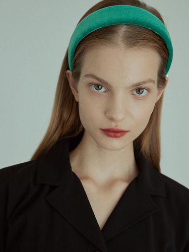 Racing Green Velvet Headband - Elizabeth Moments - Modalova