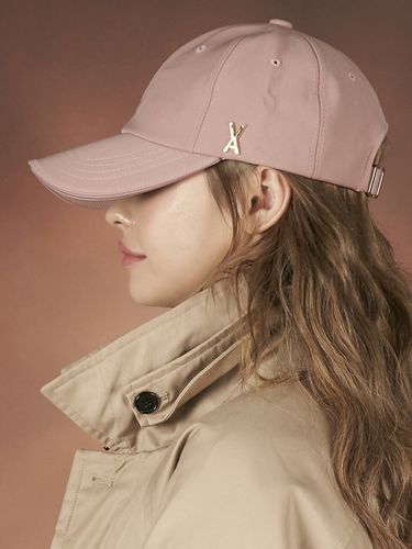 Gold Stud Overfit Ball Cap_Pink - VARZAR - Modalova