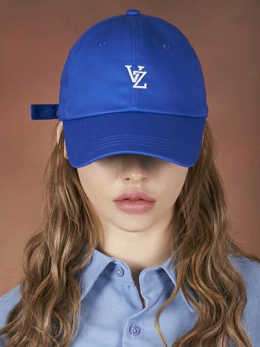 Monogram Overfit Ball Cap_Blue - VARZAR - Modalova