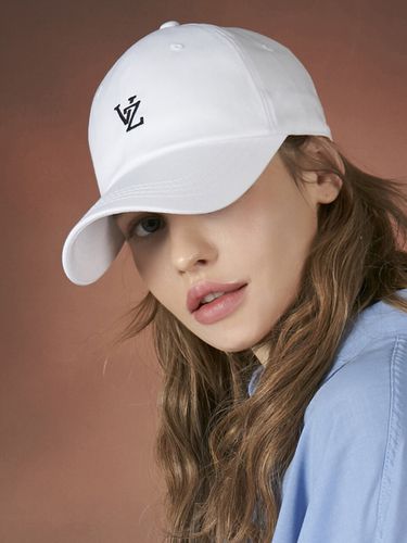 Monogram Overfit Ball Cap_White - VARZAR - Modalova