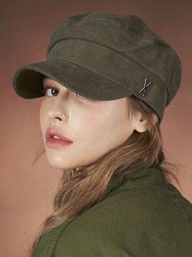 Peach Madoros Cap_Khaki - VARZAR - Modalova