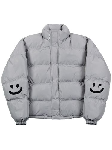 Elbow Smile Graphic Short Padded Jacket - GRAVER - Modalova