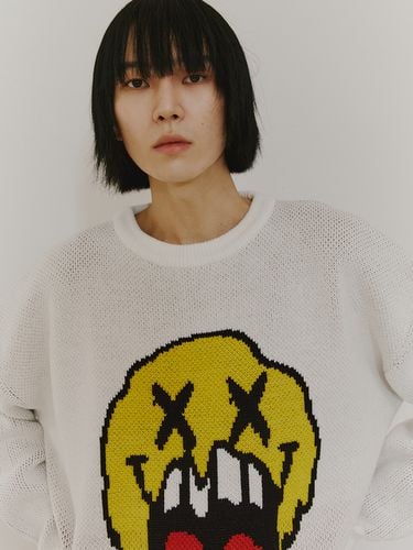 Signature Smiley Face Knit Sweater - WOOZO - Modalova