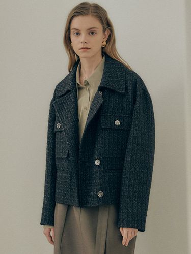 Tweed Cropped Jacket SW1SJ138-10 - LOEUVRE - Modalova