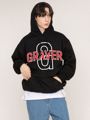 Big Logo Graphic Hoodie_Black - GRAVER - Modalova