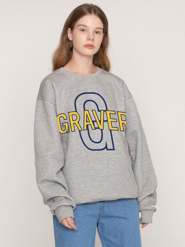 Big Logo Graphic Sweatshirt_Gray - GRAVER - Modalova