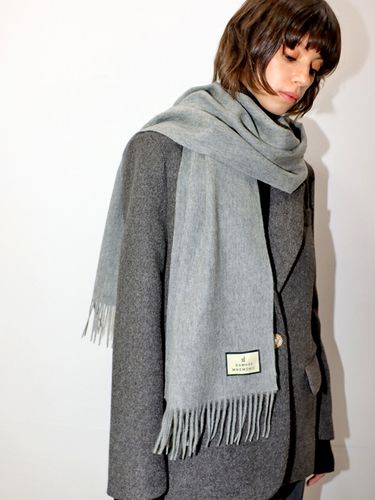 Wool 100 Gray Muffler - DAMAGE MNEMONIC - Modalova