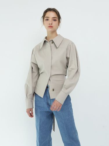 Curved Sleeve Shirts_Neutral Beige - AEER - Modalova