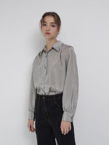 Open Collar Blouse_Fog Gray - AEER - Modalova