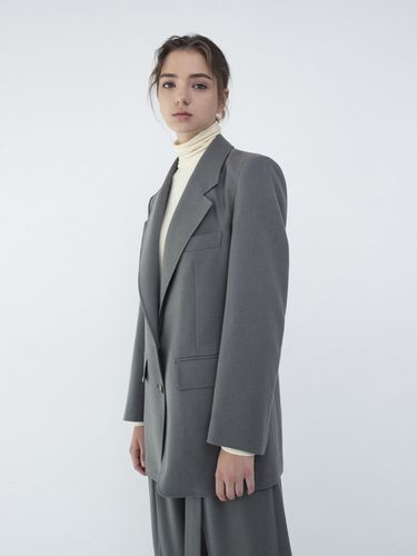 Semi Slim Single Jacket_Ash Olive - AEER - Modalova