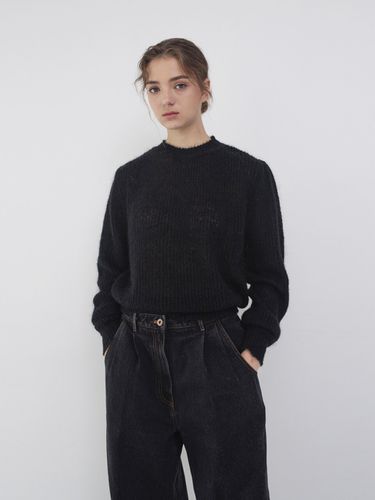 Kid Mohair Pull Over Knit_Black - AEER - Modalova