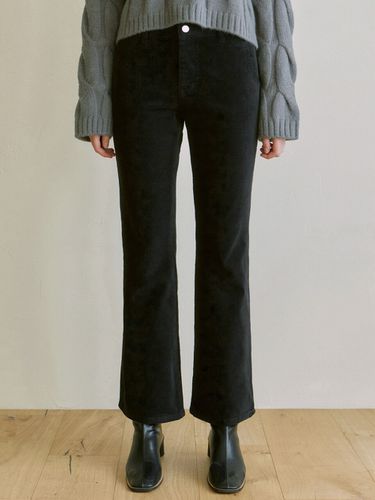 CORDUROY SEMI BOOTCUT PANTS_BLACK - YAN13 - Modalova