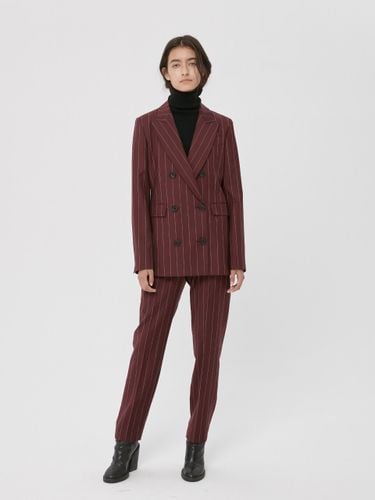 WINE WOOL STRAIGHT TROUSERS - jain song - Modalova