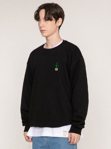 Drawing Cactus Embroidered Sweatshirt_5 Colors - GRAVER - Modalova