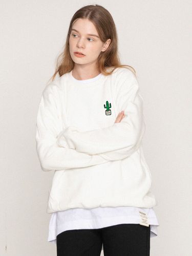 Drawing Cactus Embroidered Sweatshirt - GRAVER - Modalova