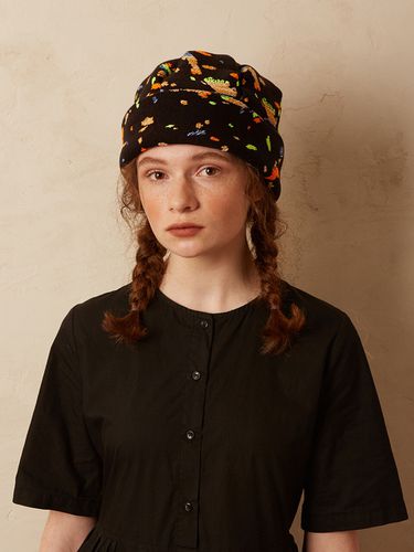 Jacquard fabric beanie - Brown Hat - Modalova