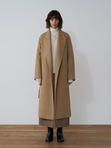 Peaked Wool Twill Coat_Camel Beige - AEER - Modalova