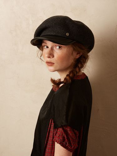 Iconic beret - Charcoal/Black - Brown Hat - Modalova