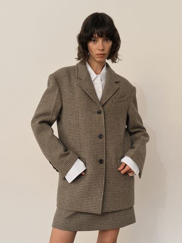 Button Check Jacket_Beige - AEER - Modalova