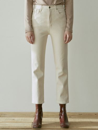 Semi Tapered Cotton Pants_Cream - YAN13 - Modalova