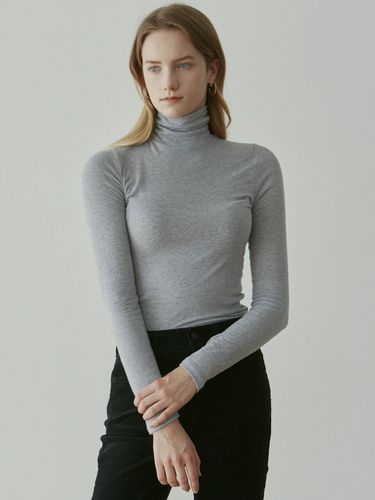 Soft Slim Turtleneck T-shirt_Gray - YAN13 - Modalova