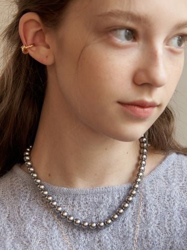 Silver925] Labradorite Gray Pearl Necklace_NZ1116 - TATIANA - Modalova