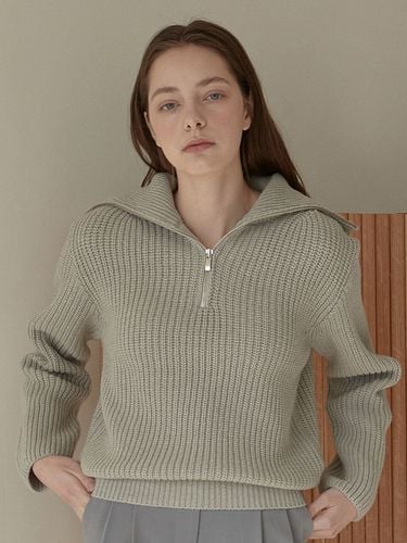 Wool Sailor Zip Knit 2 Colors - ouie - Modalova