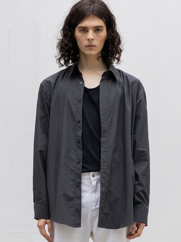 Hidden Cotton Oversized Shirts_Black - AFTERGLOW - Modalova